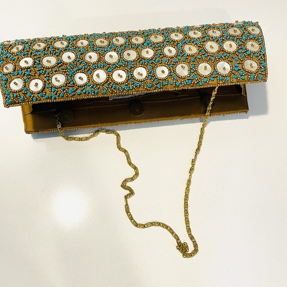 Lovely David Jeffrey Beaded Clutch/Handbag - Picture 6 of 16